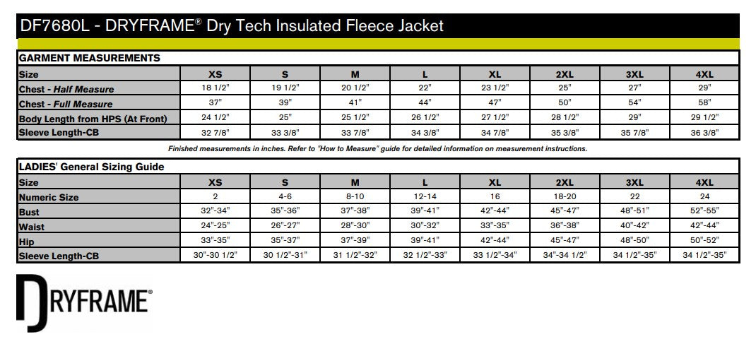 DRYFRAME® Dry Tech Insulated Fleece Ladies' Jacket