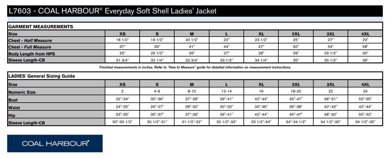 Coal Harbour®EVERYDAY WATER REPELLENT SOFT SHELL LADIES' JACKET. L7603