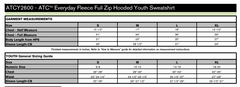 ATC™ Everyday Fleece Full Zip Hooded Youth Sweatshirt ATCY2600