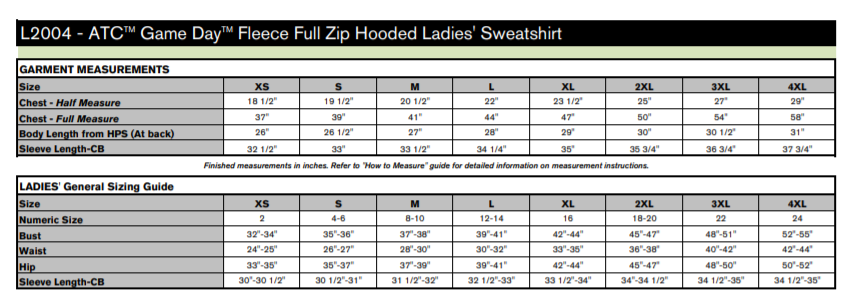 ATC™ Game Day™ Fleece Full Zip Hooded Ladies' Sweatshirt