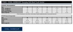 Coal Harbour® EVERYDAY WATER REPELLENT SOFT SHELL YOUTH JACKET. Y7603