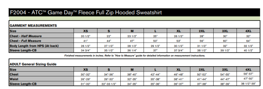 ATC™ Game Day™ Fleece Full Zip Hooded Sweatshirt