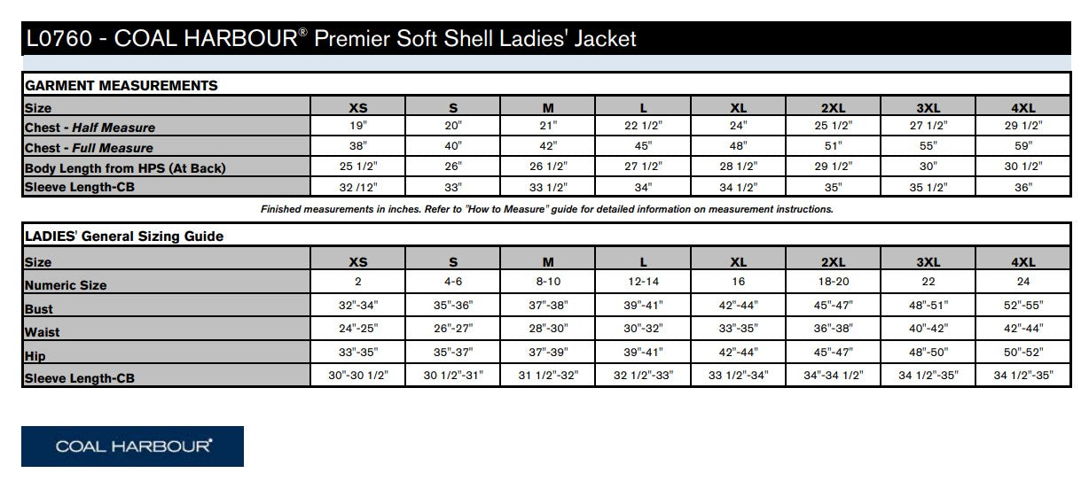 Coal Harbour® COAL HARBOUR® PREMIER WATER REPELLENT SOFT SHELL LADIES' JACKET. L0760