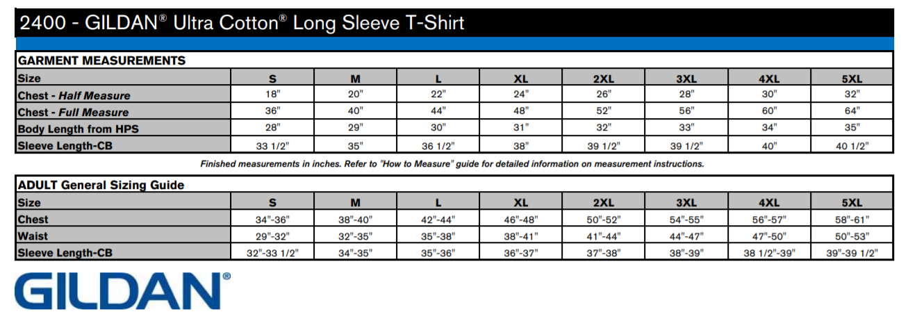 Gildan® Ultra Cotton Long Sleeve T-Shirt