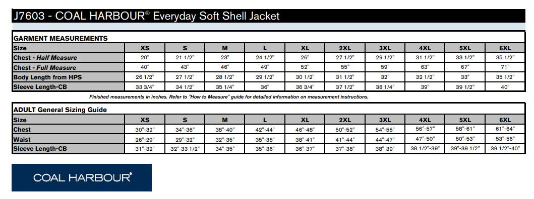 Coal Harbour® EVERYDAY WATER REPELLENT SOFT SHELL JACKET. J7603
