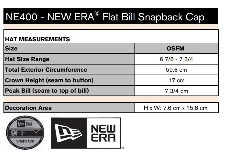 New Era® Flat Bill Snapback Cap 9FIFTY