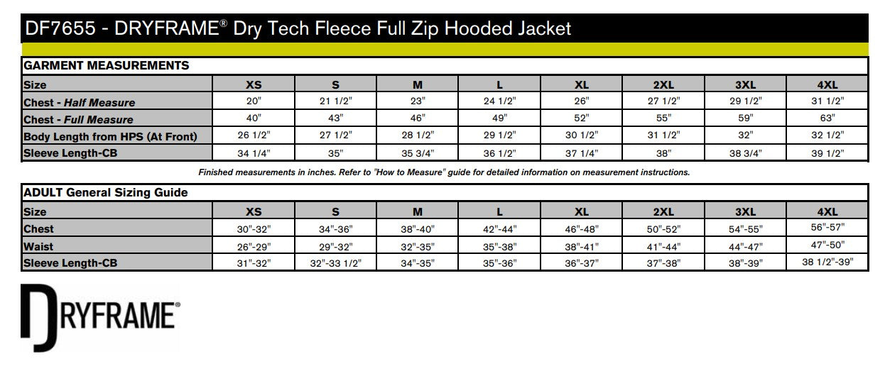 DRYFRAME® Dry Tech Fleece Full Zip Hooded Jacket