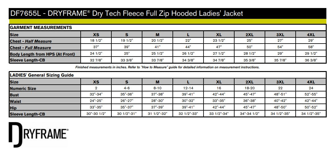 DRYFRAME® Dry Tech Fleece Full Zip Hooded Ladies' Jacket