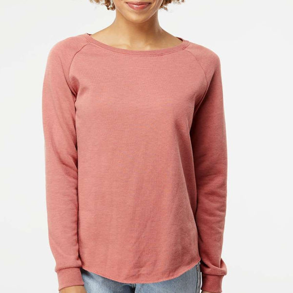 Independent Trading Co Women's California Wave Wash Crewneck Sweatshirt