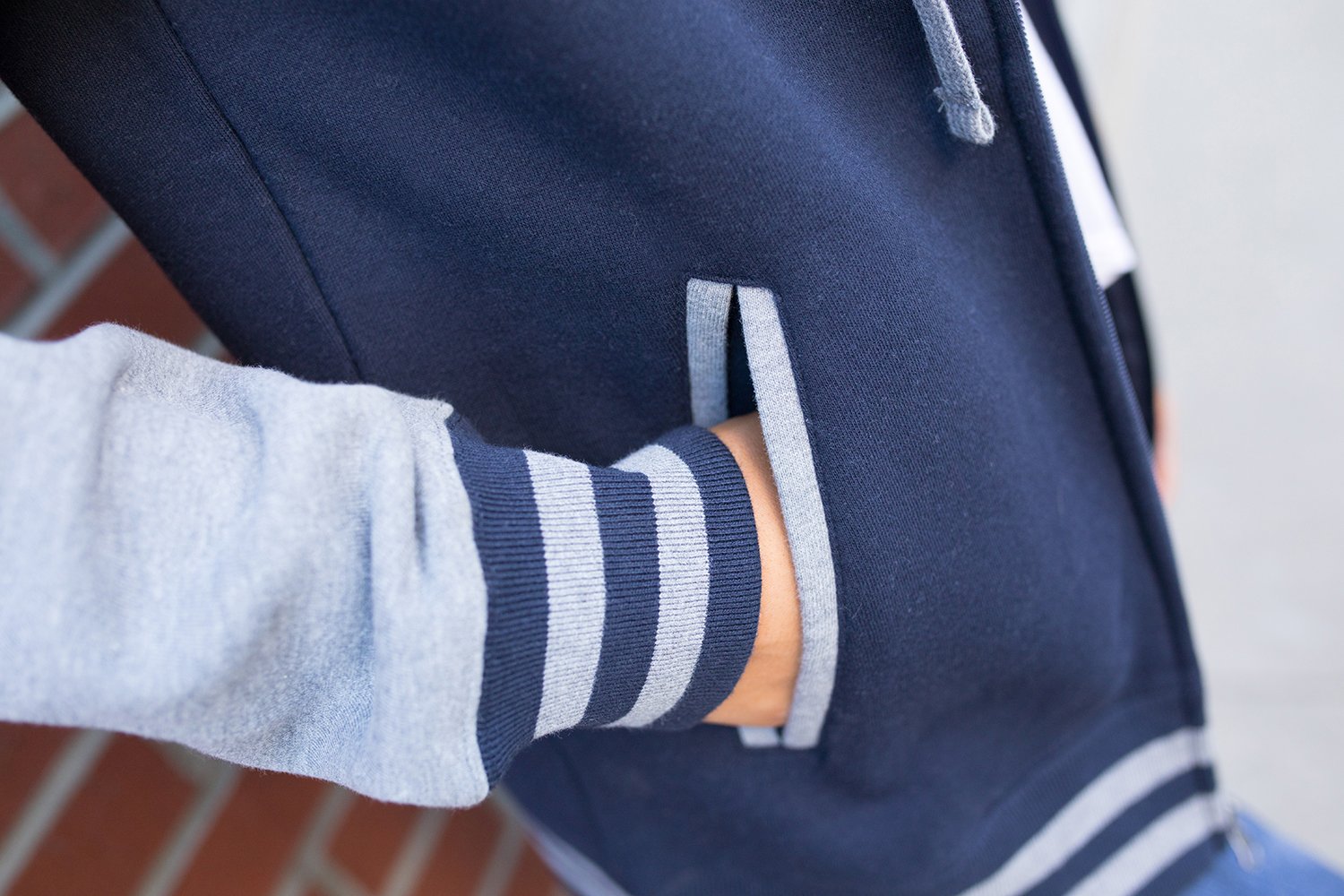Independent Trading Unisex Varsity Zip Hood