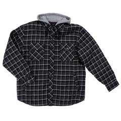 Tough Duck® Fooler Front Quilt Lined Flannel Hooded Shirt WS06