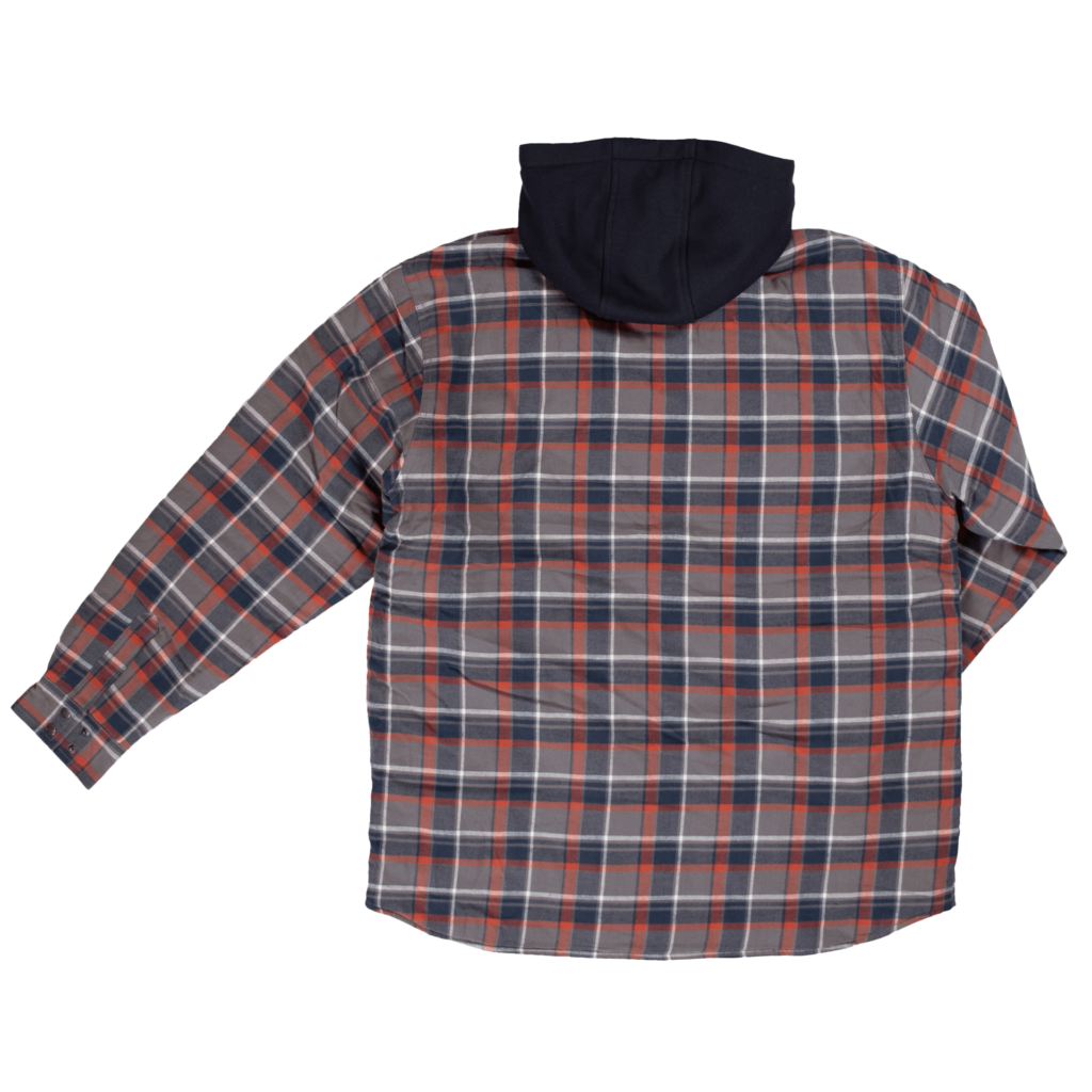 Tough Duck® Fooler Front Quilt Lined Flannel Hooded Shirt WS06