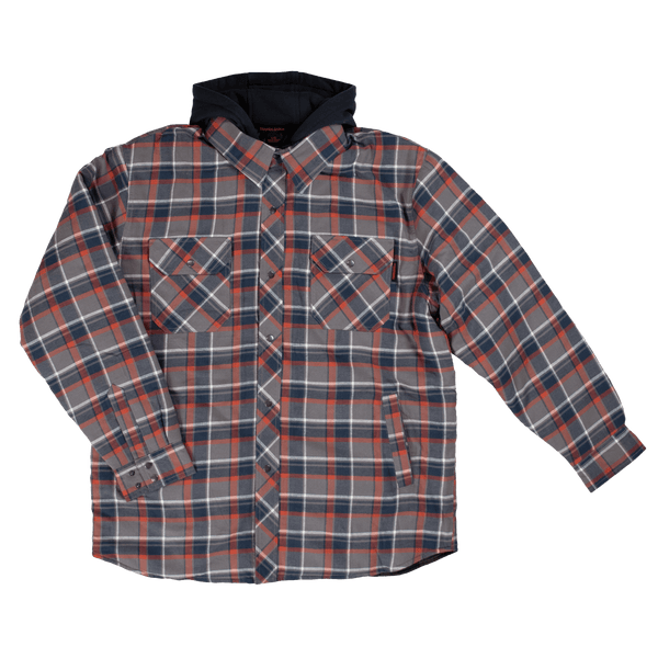 Storm Fighter Hooded Quilted Plaid Shirt Double Extra Large