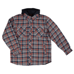 Tough Duck® Fooler Front Quilt Lined Flannel Hooded Shirt WS06