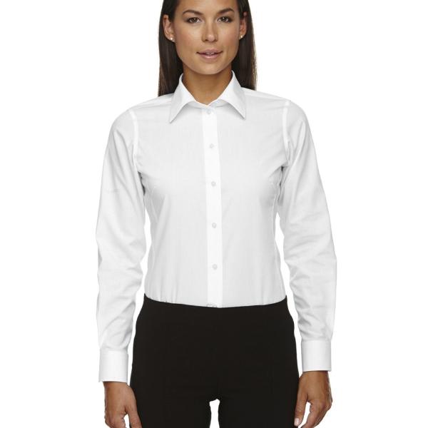 Devon & Jones Ladies' Crown Woven Collection™ Solid Oxford Long Sleeve