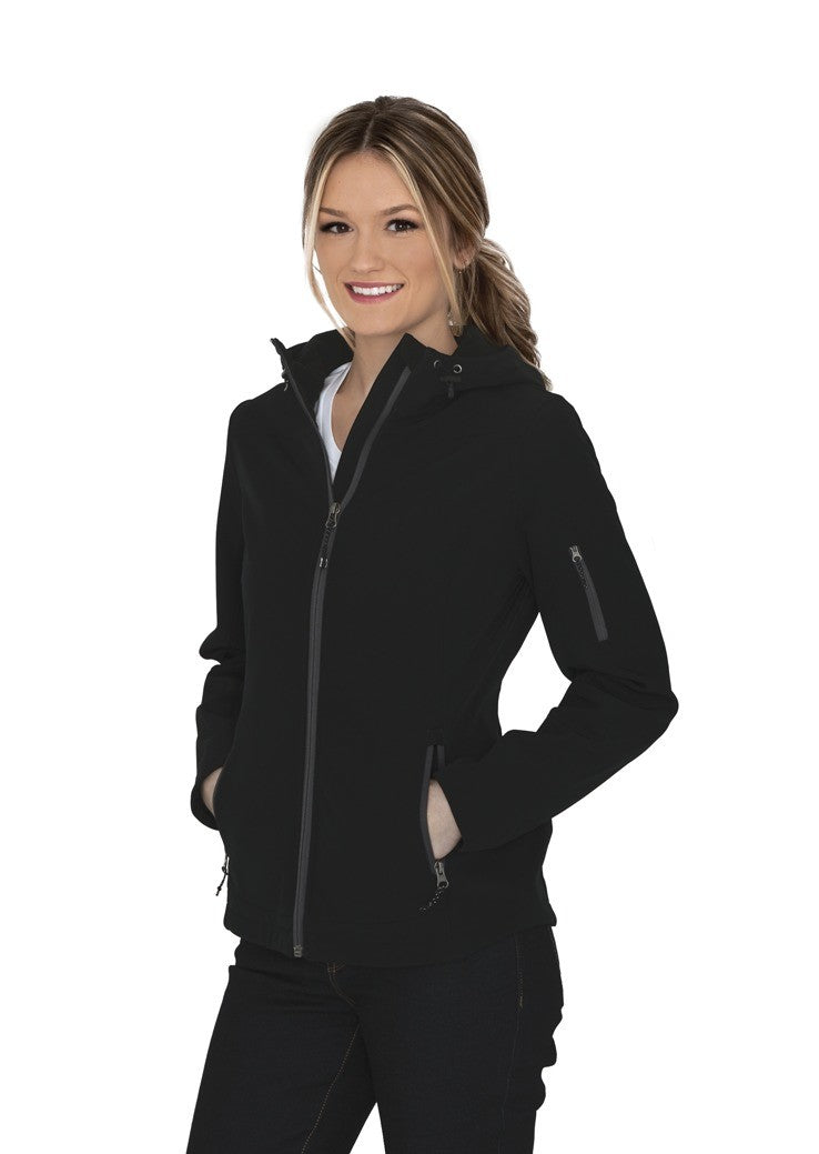 Coal Harbour® Essential Hooded Soft Shell Ladies' Jacket