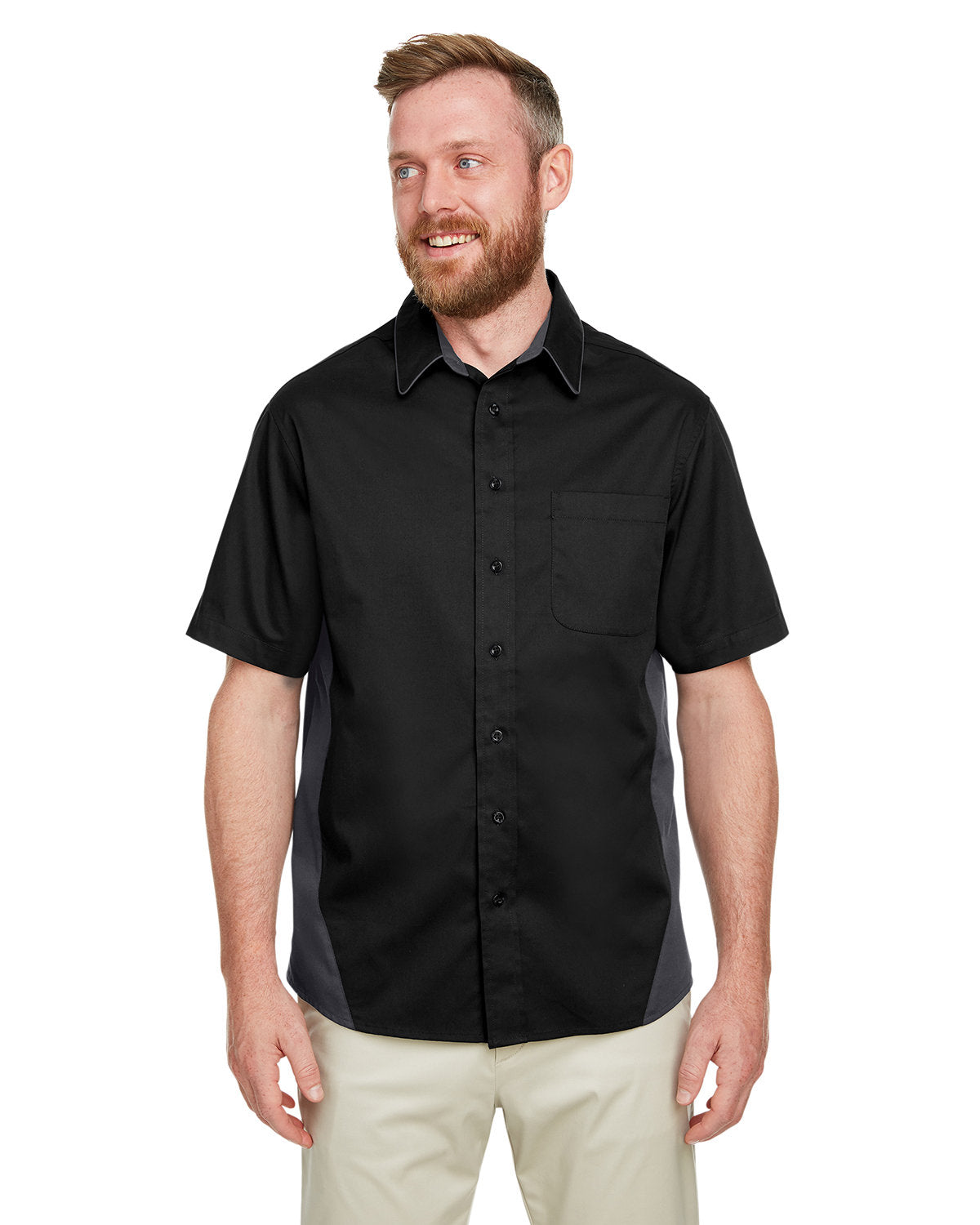 Harriton® Men's Flash IL Colorblock Short Sleeve Shirt