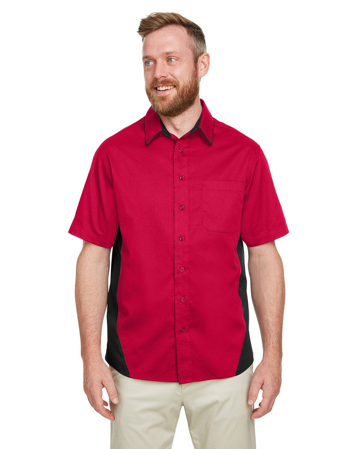 Harriton® Men's Flash IL Colorblock Short Sleeve Shirt