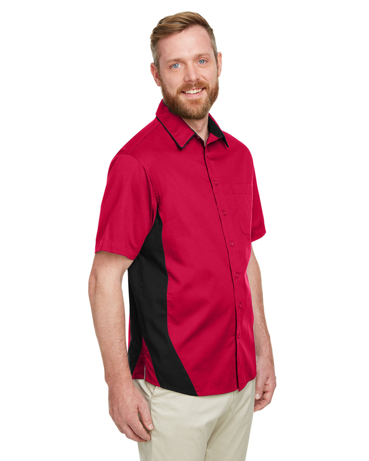 Harriton® Men's Flash IL Colorblock Short Sleeve Shirt