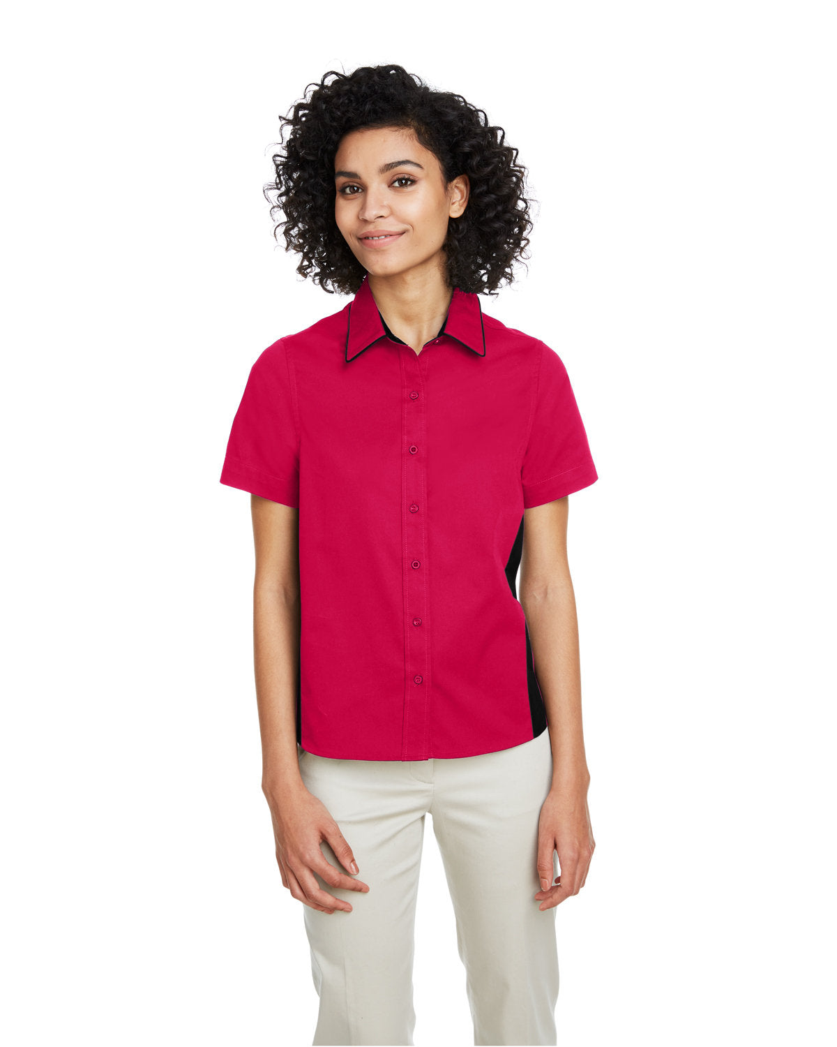Harriton® Ladies' Flash IL Colorblock Short Sleeve Shirt