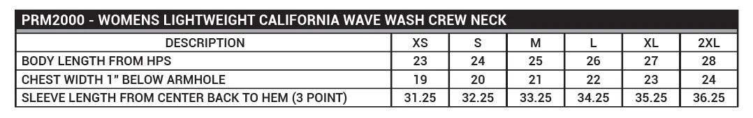 Independent Trading Co Women's California Wave Wash Crewneck Sweatshirt