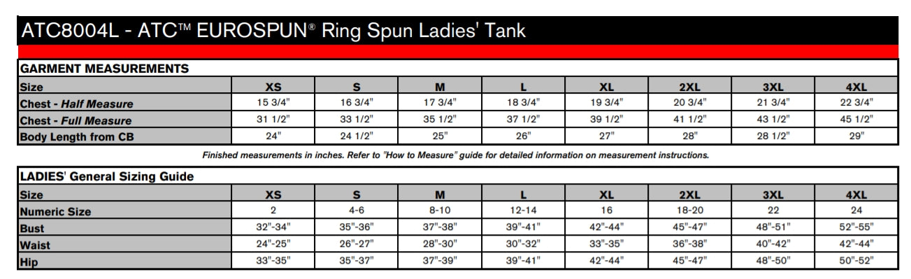 ATC™ Eurospun® Ring Spun Ladies' Tank