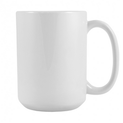 15oz White Ceramic Mug
