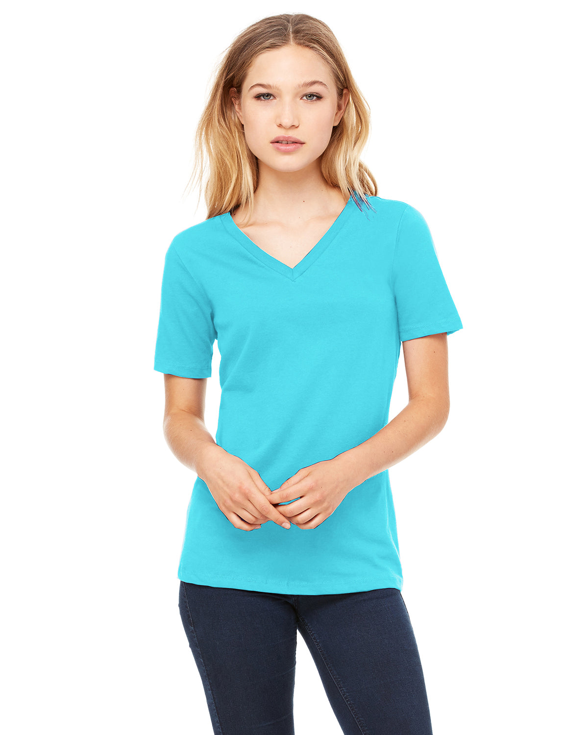 Bella+Canvas® Ladies' Relaxed Jersey Short-Sleeve V-Neck T-Shirt 6405