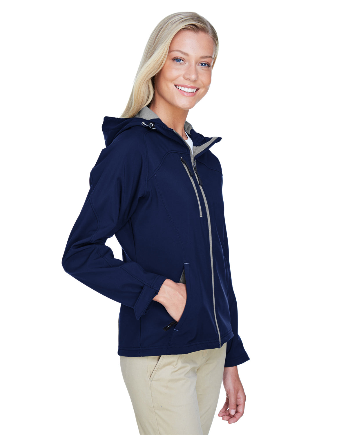 Ash City® North End Ladies' Prospect Two-Layer Fleece Bonded Soft Shell Hooded Jacket