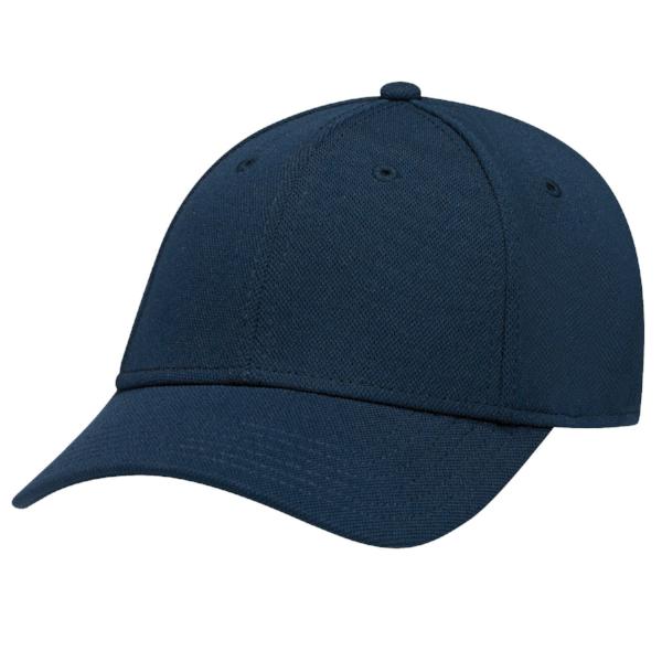 AJM Deluxe Polyester 6 Panel Constructed Contour Cap with elasticized sweatband