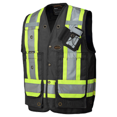 Pioneer® CSA Surveyor's/Supervisor's Vest Cotton Duck Black 694BK