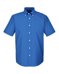 Harriton Men's Short-Sleeve Oxford with Stain-Release
