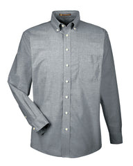 Harriton Men's Long-Sleeve Oxford with Stain-Release