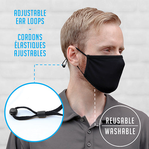 Face Mask, 95% Cotton / 5% Spandex, Adjustable elastic ear loops