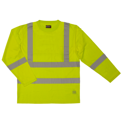 Work King® L/S Safety T-Shirt with Segmented Stripes ST08