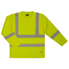 Work King® L/S Safety T-Shirt with Segmented Stripes ST08