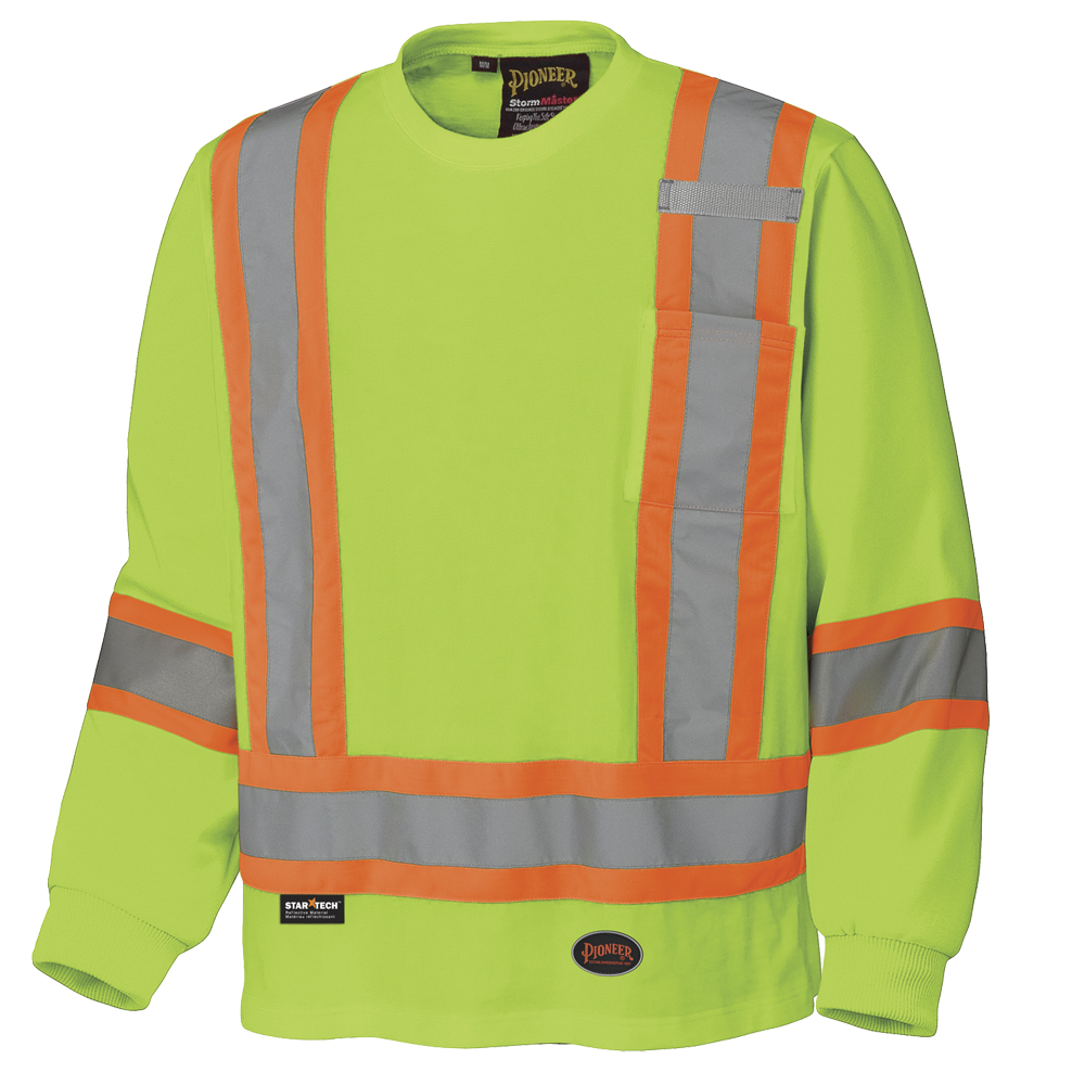 Pioneer® Hi-Viz Safety Long Sleeved Shirts 100% Cotton 6982