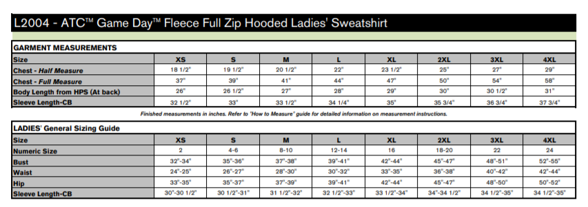ATC™ Game Day™ Fleece Full Zip Hooded  Ladies' Sweatshirt
