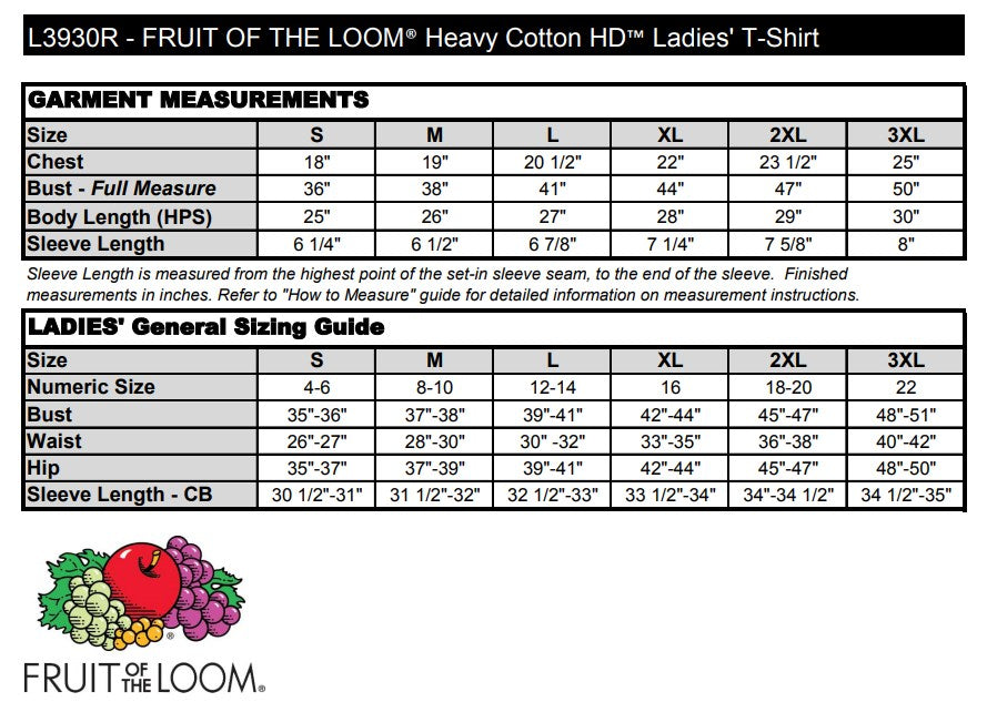 Fruit of The Looms® HD Cotton™ Ladies' T-Shirt