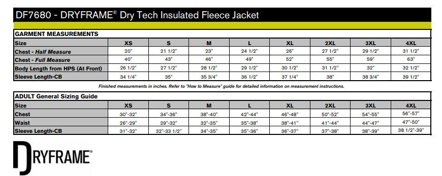 DRYFRAME® Dry Tech Insulated Fleece Jacket