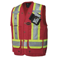 Pioneer® CSA Surveyor's/Supervisor's Vest Cotton Duck Red 694