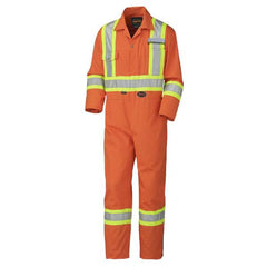 Pioneer® Hi-Viz Industrial Wash Safety Coverall - Tall-Poly/Cotton 5513T