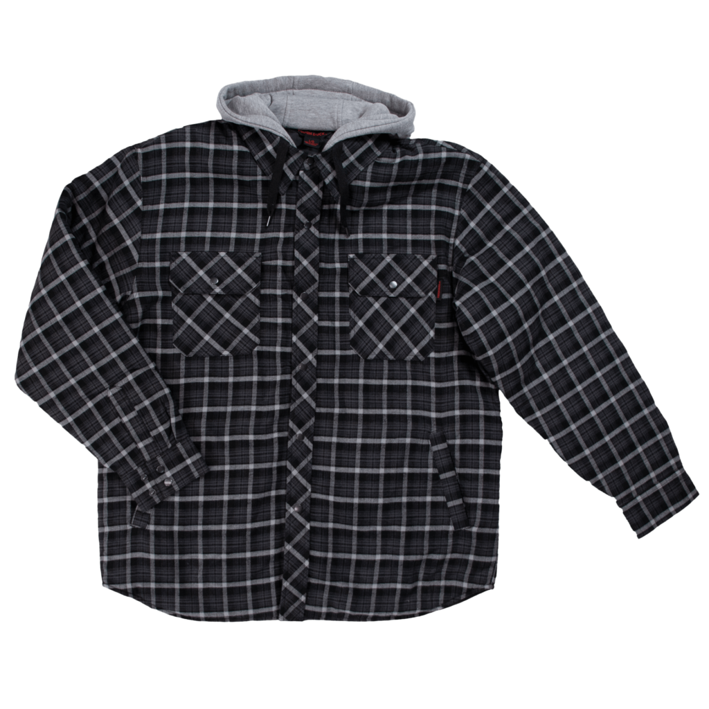 Tough Duck® Fooler Front Quilt Lined Flannel Hooded Shirt WS06