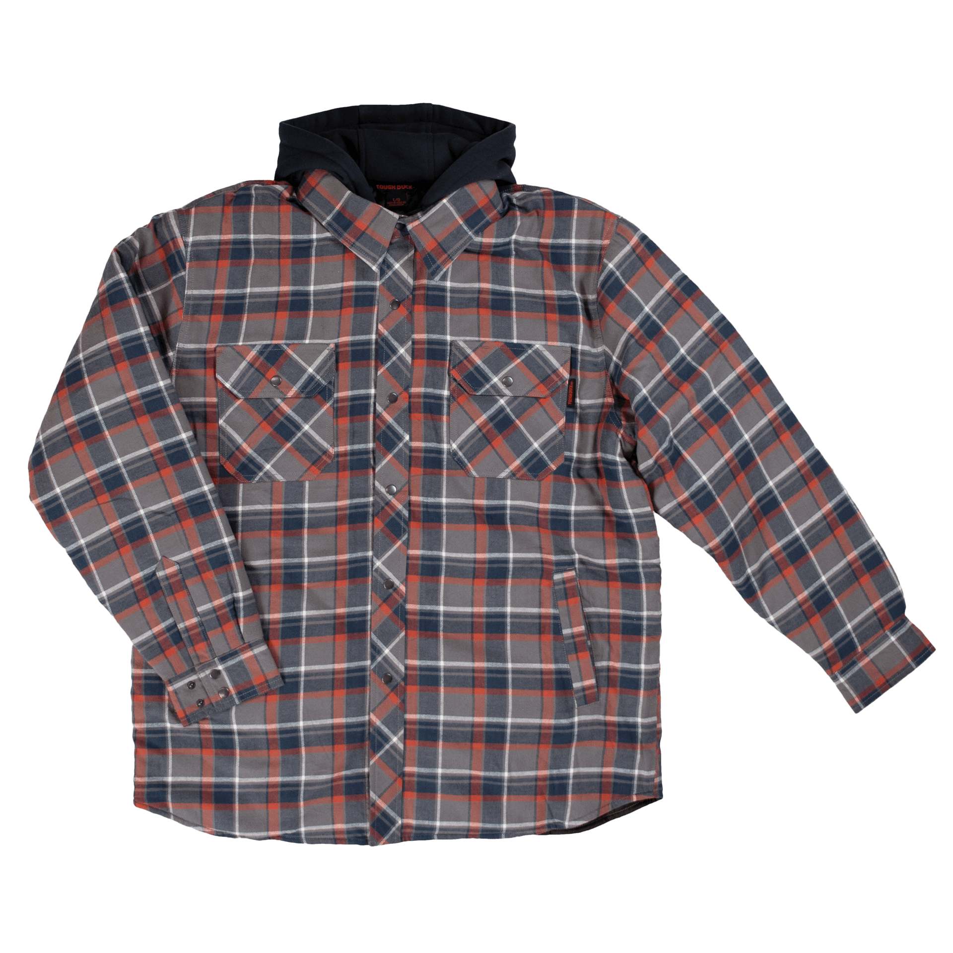 Tough Duck® Fooler Front Quilt Lined Flannel Hooded Shirt WS06