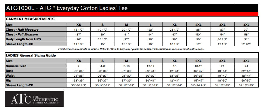 ATC® Everyday Cotton Ladies's Tee ATC1000L